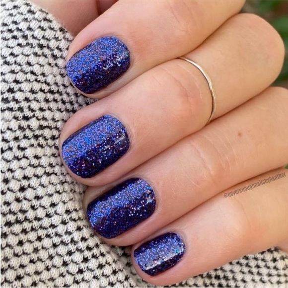 *Retired* Color Street: Twilight Hour | Dark Blue Glitter Sparkle Winter Fall - Picture 8 of 15